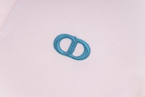 高仿DIOR迪奧粉色男裝Polo衫短袖T恤純棉修身版型