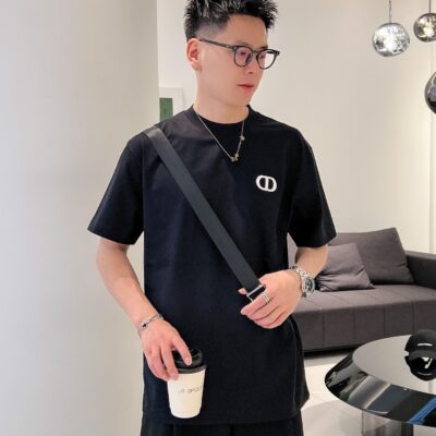 DIOR高端潮牌專櫃同步男裝圓領短袖T恤 高仿