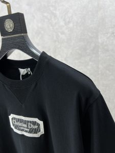DIOR2024新品高仿男裝衣服純棉短袖T恤 黑色