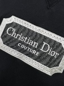 DIOR2024新品高仿男裝衣服純棉短袖T恤 黑色