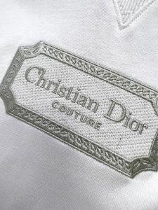 DIOR一比一A貨衣服專櫃同步圓領短袖T恤 純棉 白色
