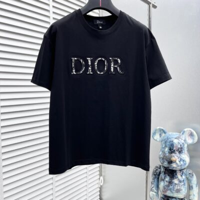 DIOR高仿男裝圓領短袖T恤 簡約百搭