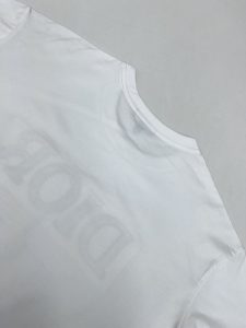 DIOR高仿男裝圓領短袖純棉T恤 簡約百搭 白色