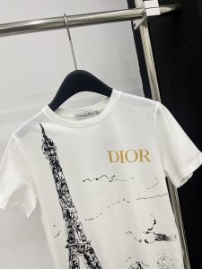 2024新品爆款現貨 高仿DIOR印花短袖圓領純棉T恤女款