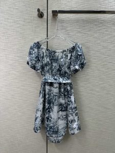 DIOR頂級高仿原單精品一字肩連衣裙