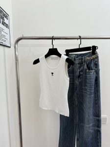 DIOR高仿蜜蜂刺繡無袖背心上衣