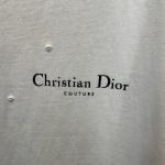 DIOR高仿破洞印花圓領短袖T恤 320克純棉面料