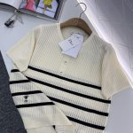 DIOR新品高仿女款衣服條紋針織T恤