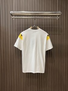 頂級A貨專櫃同步芬迪Fendi胸前logo圖案時尚潮流短袖T恤