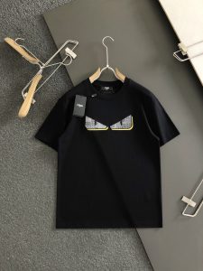 專櫃同步Fendi高仿圓領短袖T恤純棉印花小怪獸
