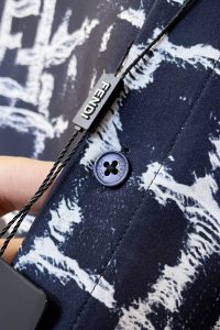 Fendi一比一亞麻面料長袖襯衣男裝印花襯衫潮流款