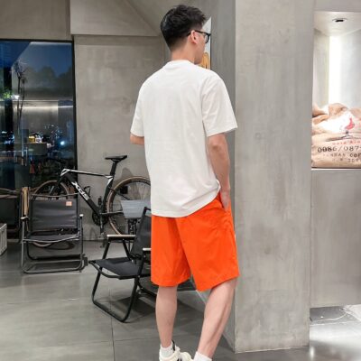 Fendi芬迪高仿男女同款褲子休閒五分褲 橙色