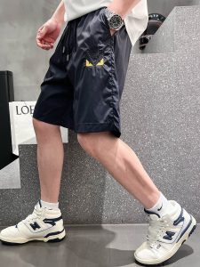 專櫃同步 男女同款 高仿芬迪Fendi五分休閒褲 短褲 男裝