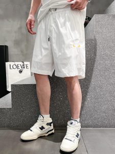 頂級原單Fendi芬迪男裝休閒五分褲短褲男裝 白色褲子