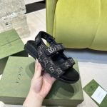 Gucci高仿沙灘鞋 真皮涼鞋 男女同款 情侶款