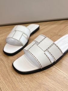 春夏2024新品高仿愛馬仕HERMES女士涼鞋 白色