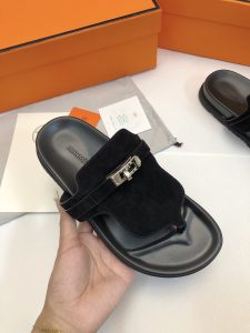 頂級A貨莆田鞋Hermes一比一老頭鞋 chypre涼鞋 男女同款