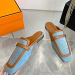 極具個性！激光五金刻字Hermes愛馬仕休閒女款皮鞋