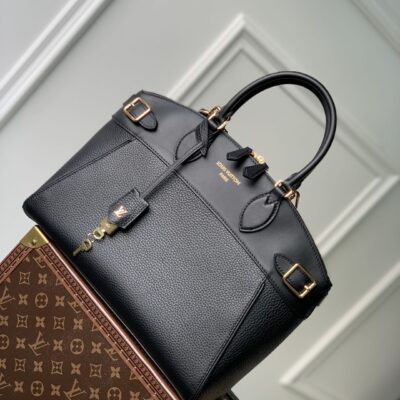 M22914 黑色 Louis Vuitton真皮手提袋 高仿精品包包