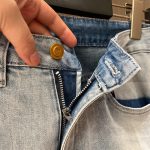 路易威登LV高仿淺藍色純棉彈力牛仔褲男裝