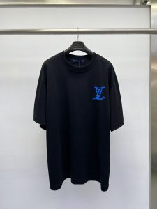 藍色雲朵頂級高仿LV精品衣服 官網同步短袖純棉T恤