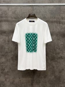 路易威登頂級奢侈品原單印花短袖純棉T恤 男裝精品衣服