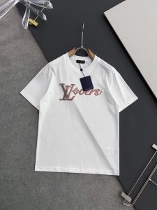 頂級高仿路易威登LV印花純棉圓領短袖T恤 夏季新品