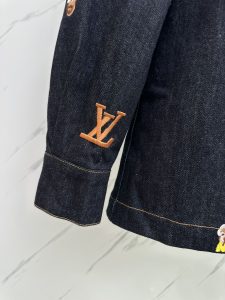 頂級設計LV印花logo男裝長袖路易威登襯衣 牛仔夾克