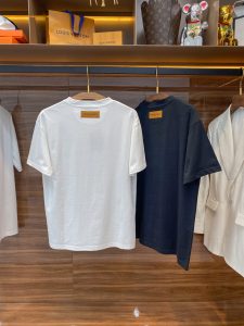 頂級奢侈品服裝歐美大牌高仿LV春夏新品純棉圓領短袖T恤