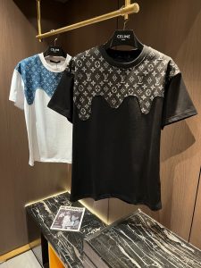 垂感感激好 頂級原單LV專櫃同步圓領純棉T恤男裝