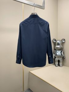 頂級字母刺繡LV高仿路易威登純棉長袖襯衣男裝衣服