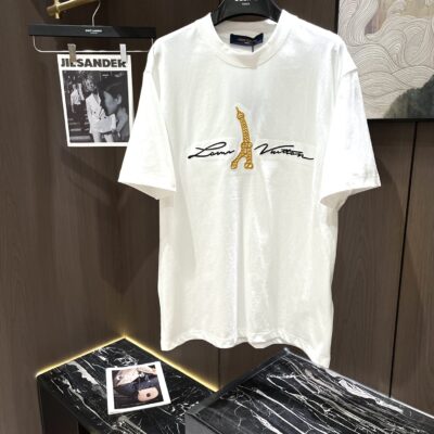 2024春夏新品 透氣吸汗高仿 LV路易威登純棉短袖T恤 男裝