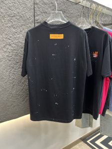 新款上市頂級原單路易威登春夏新品印花短袖T恤 黑色