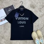 Louis Vuitton高仿LV字母印花男女同款短袖T恤