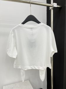 頂級高仿LV女裝圓領短袖T恤 白色2024新品