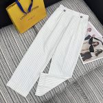 高仿LV路易威登原單長褲條紋直筒休閒褲女裝