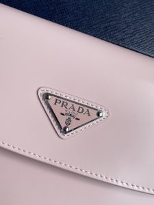 高仿原單普拉達包包 Prada Cleo 亮面皮革單肩包 腋下包 粉紅