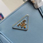 複刻普拉達包包 中號Prada Galleria Saffiano皮革手袋 殺手包 淺藍