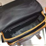 原單複刻普拉達包包 Prada Re-Nylon和Saffiano皮革單肩包 黑灰