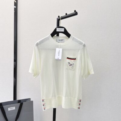 獨家精品特姆佈朗高仿A貨服裝學院風翻領天絲針織開衫