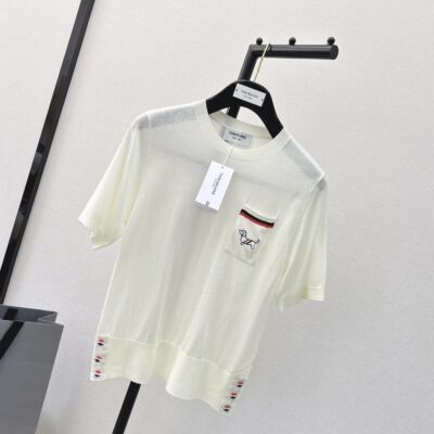 獨家精品特姆佈朗高仿A貨服裝學院風翻領天絲針織開衫
