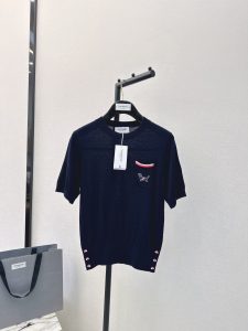 特姆佈朗頂級高仿服裝圓領短袖針織天絲T恤