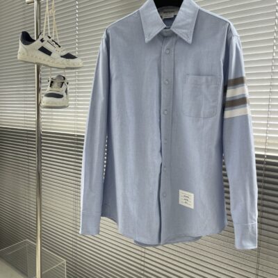 特姆佈朗TB男裝精品衣服牛津紡襯衣長袖襯衫