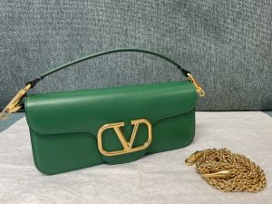 原單複刻VALENTINO華倫天奴包包 VLOGO SIGNATURE LOCÒ小牛皮手袋 緑