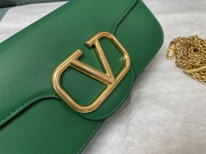 原單複刻VALENTINO華倫天奴包包 VLOGO SIGNATURE LOCÒ小牛皮手袋 緑