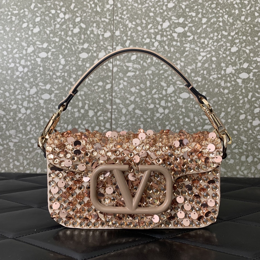 VALENTINO202406140900003.jpg 原單高仿VALENTINO華倫天奴包包 LOCÒ小號仿水晶手袋 玫瑰金