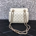 高仿VALENTINO華倫天奴包包 ROCKSTUD SPIKE小號軟牛革手袋 白色