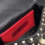 高仿VALENTINO華倫天奴包包 ROCKSTUD SPIKE小號軟牛革手袋 黑金