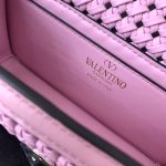 原單VALENTINO華倫天奴包包 Loco定製編織小牛皮手袋 粉色