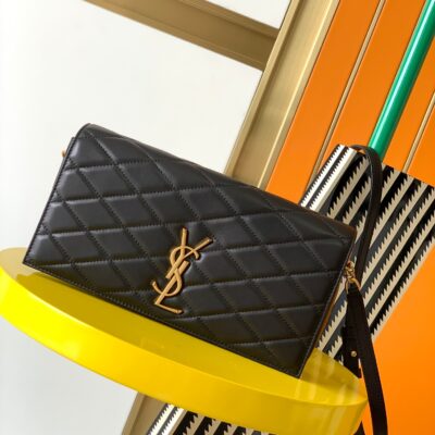1比1高仿YSL聖羅蘭包包 kate 99絎縫納帕皮翻蓋手袋 黑色